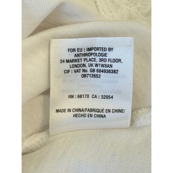 AKEMI + KIN Anthropologie Floral Embellished Women's Sz L White T-Shirt Top NWT - Picture 13 of 16